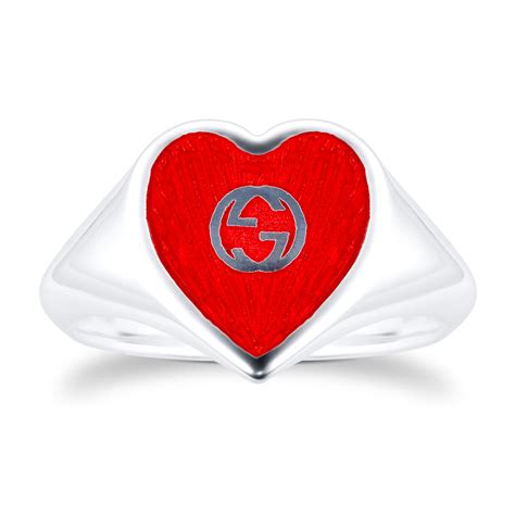 interlocking g gucci ring|gucci heart and cross ring.